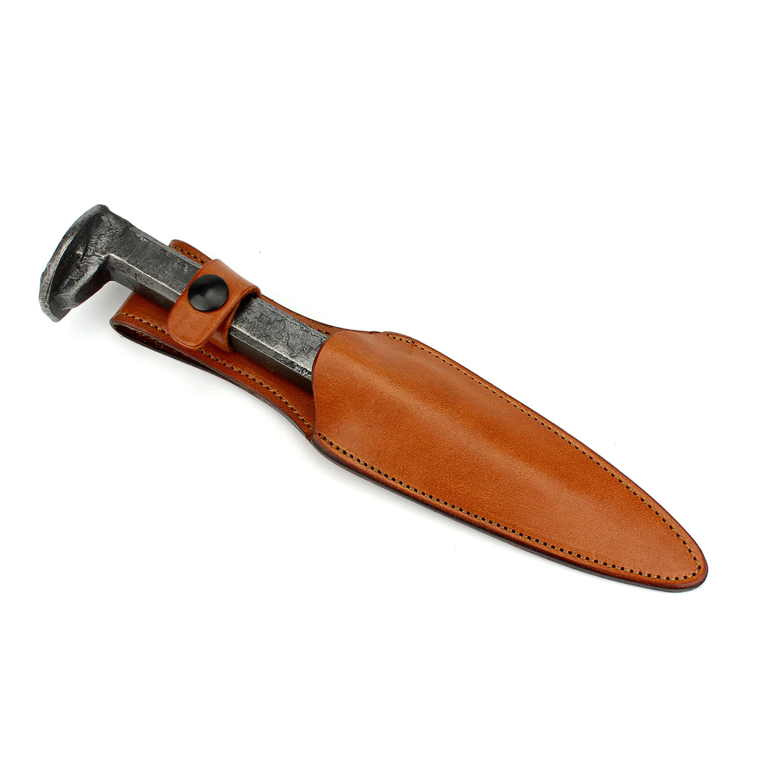 Leather Knife Sheath for Railroad Spike Daggers : Tan - Northern Crescent  Iron